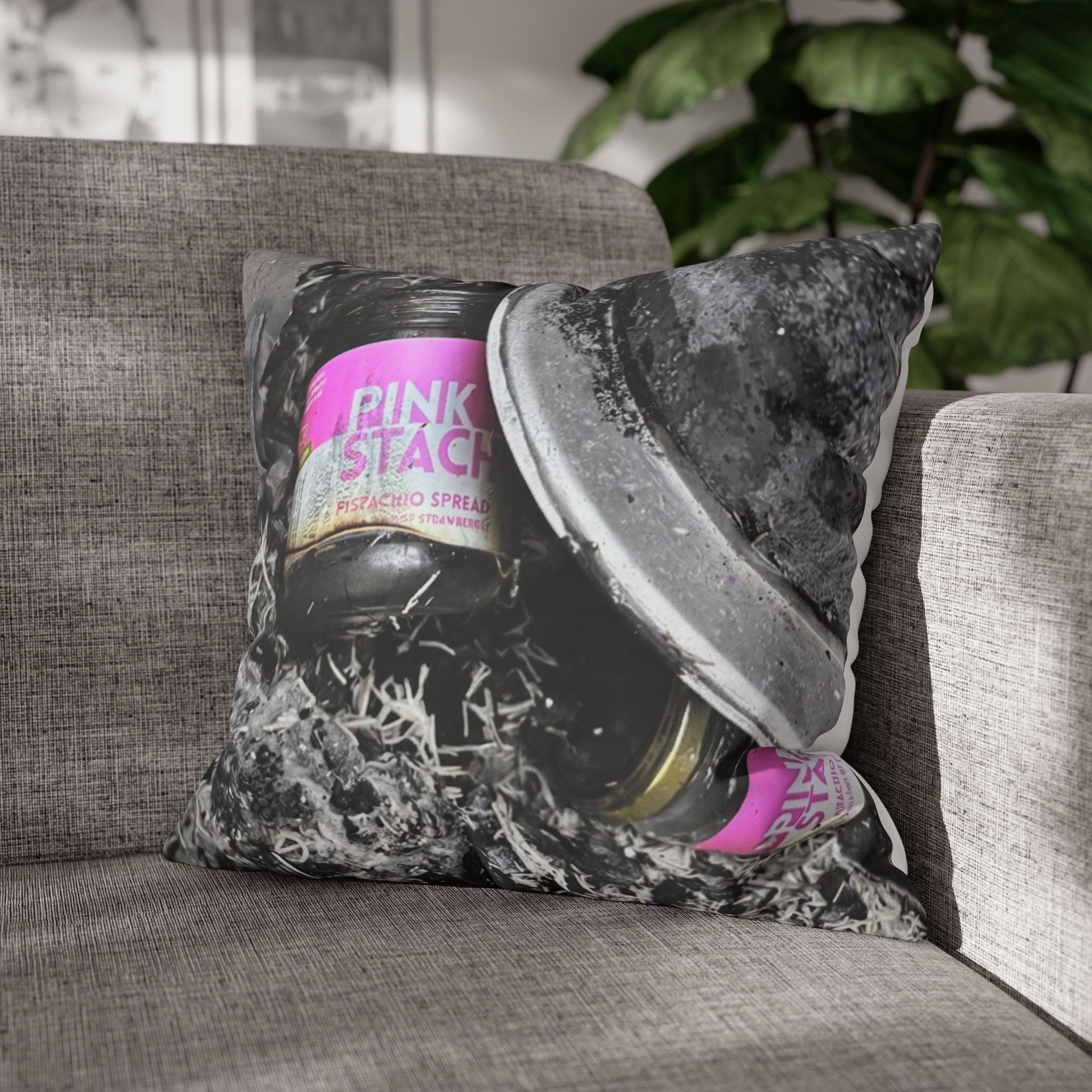 Canvas Pillow - Pink Stack Vintage Soda Can Photo Throw Pillowcase