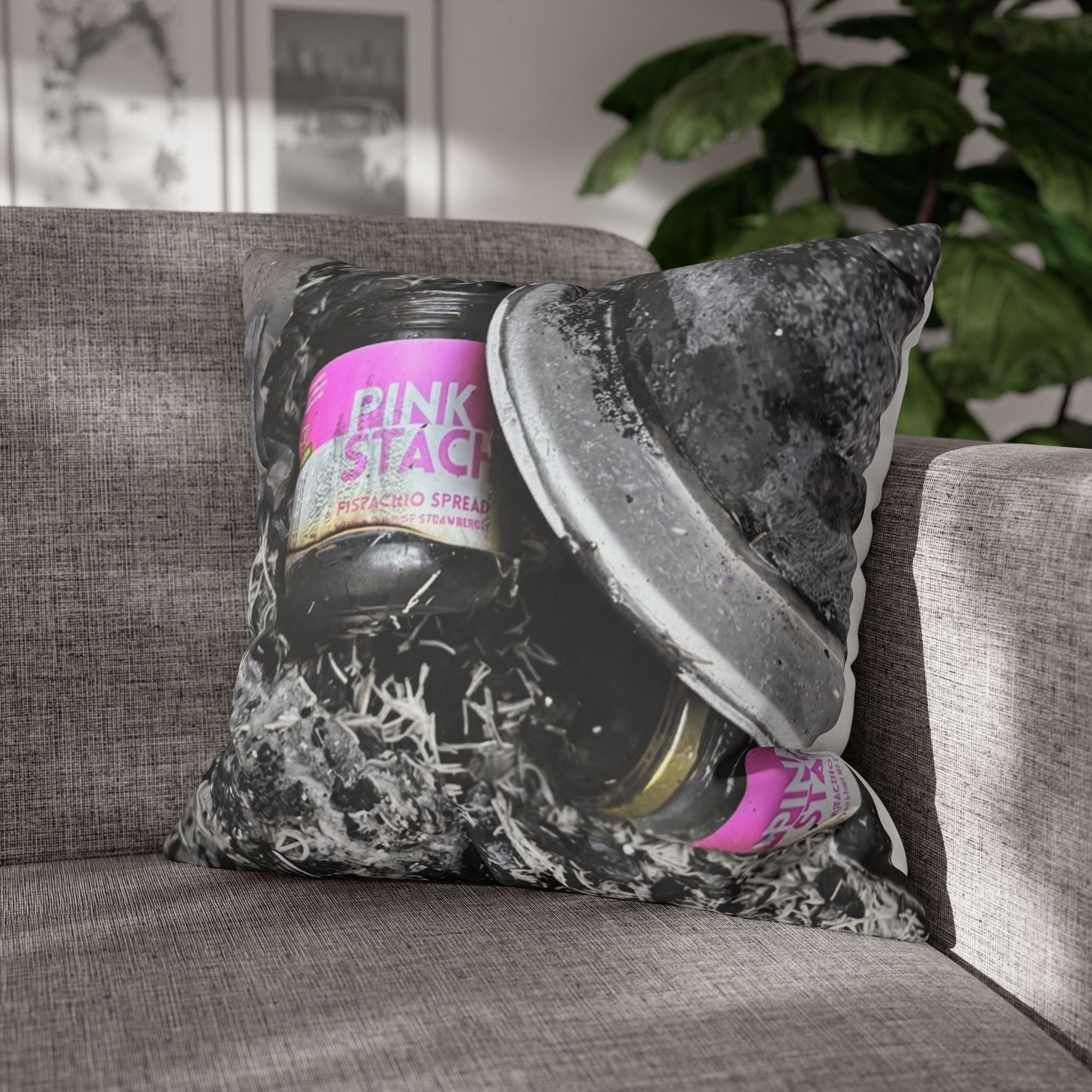 Canvas Pillow - Pink Stack Vintage Soda Can Photo Throw Pillowcase