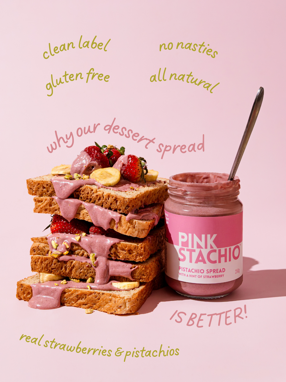 PINKSTACHIO® Strawberry Pistachio Spread